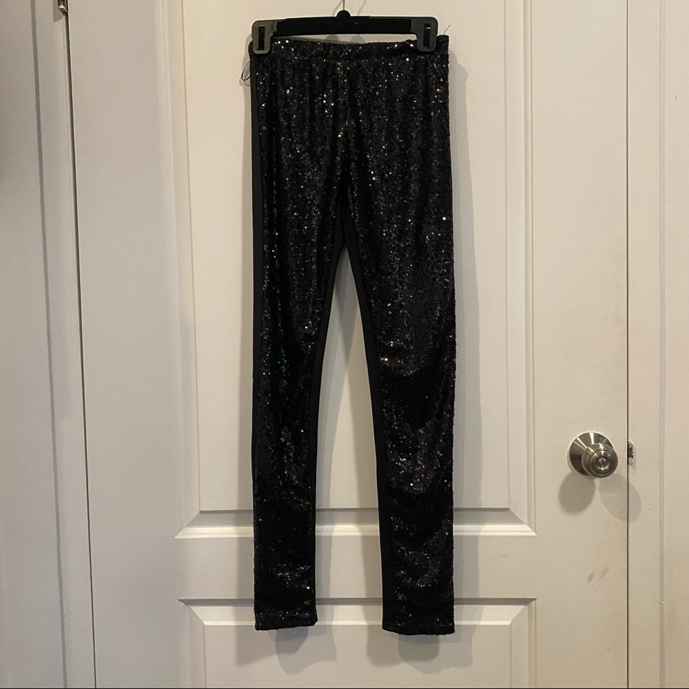 Black Sequin Leggings - Picture 2 of 3